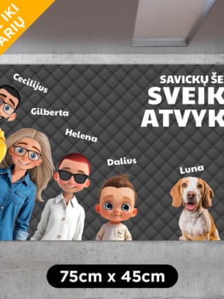 Personalizuotas kilimėlis – Animaciniai namai