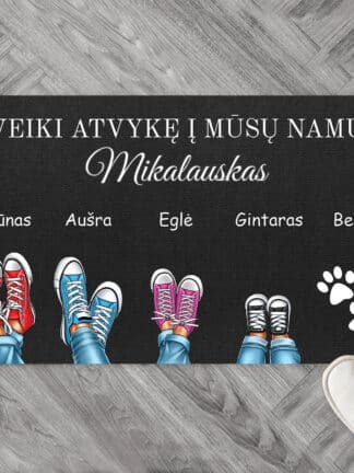 Personalizuotas kilimėlis - Šeimos batai