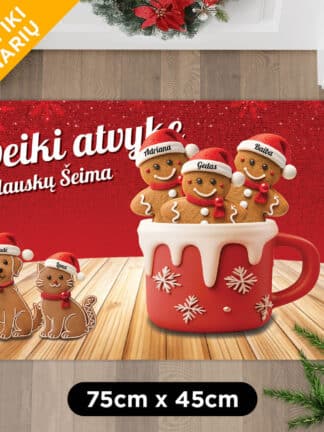 Personalizuotas durų kilimėlis - Kalėdiniai sausainiai