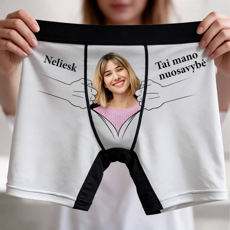Personalizuoti vyriški bokseriai su nuotrauka (Tobuliausia dovana!)