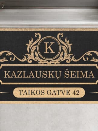 Asmeninis kilimėlis su jūsų pavarde