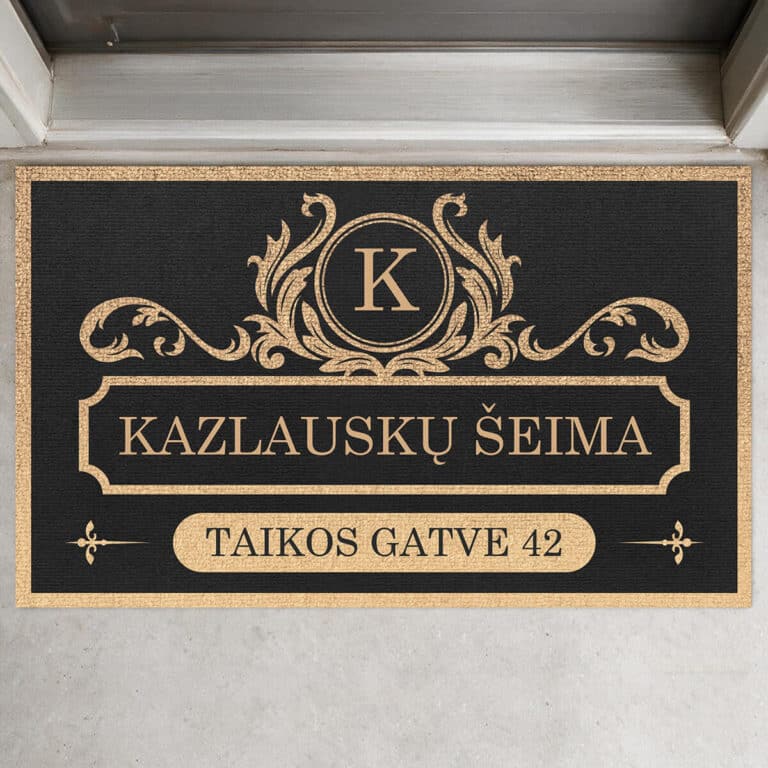 Asmeninis kilimėlis su jūsų pavarde